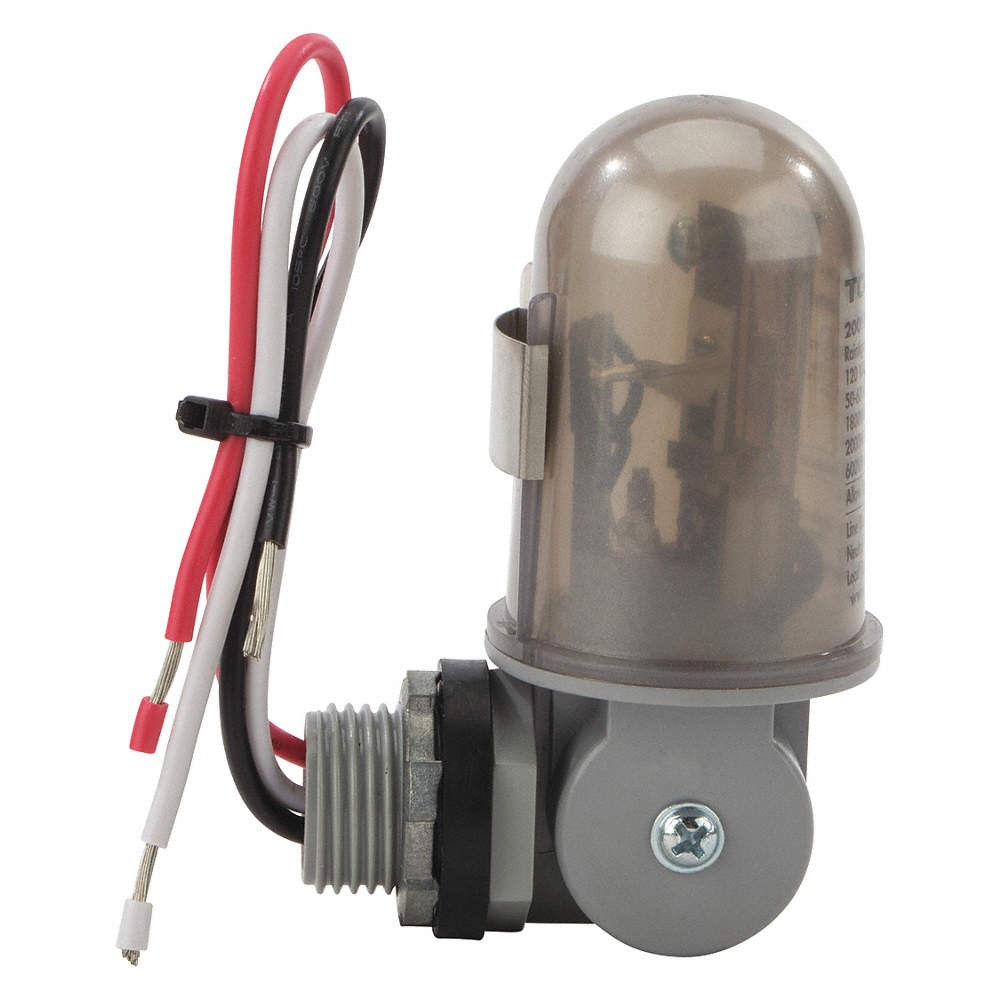 TORK 2002 Photocontrol, Polycarbonate, Stem, Gray 4JNP6