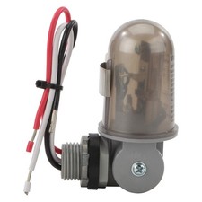 TORK 2002 Photocontrol, Polycarbonate, Stem, Gray 4JNP6