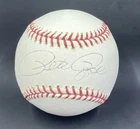 Pete Rose Autographed Official Major League Baseball, Mounted Memories Hologram