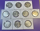 Morgan Silver Dollar Lot Of 10 BU UNC Blast White💥 High Grade💥Must See(M8941)