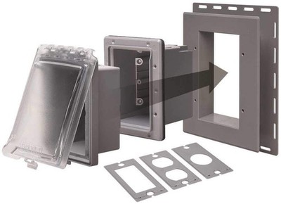 MR420CG 1-Gang Recessed Enclosure Extra Duty, 6-in-1 Nonmetallic Weatherproof...