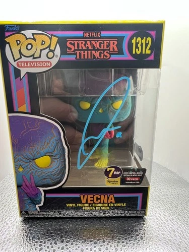 Funko Pop! Stranger Things Vecna Black Light Signed 30 Pieces Beckett