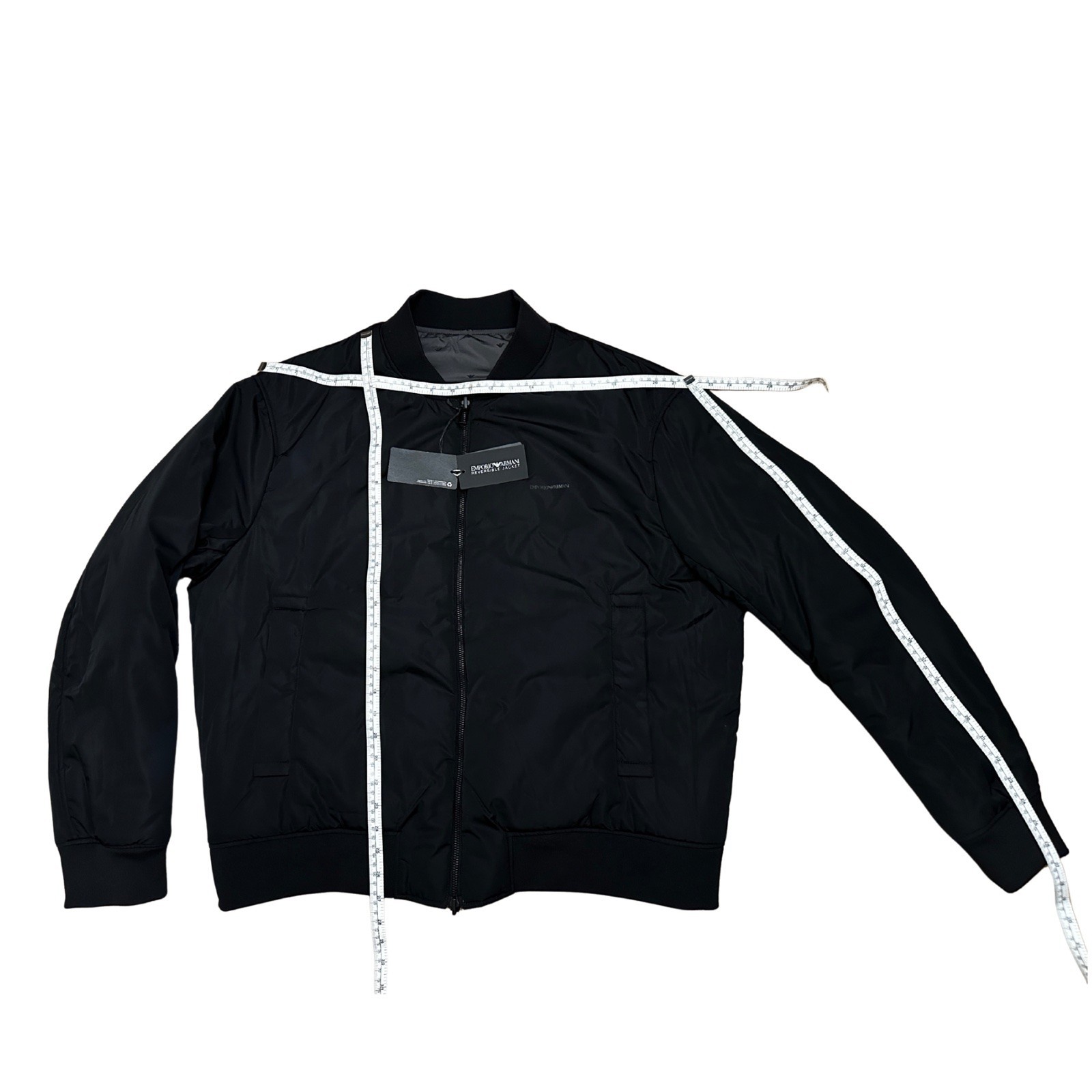 Emporio Armani Reversible Bomber Jacket BNWT — Men’s IT 58 (UK 48) Black/Grey image 6
