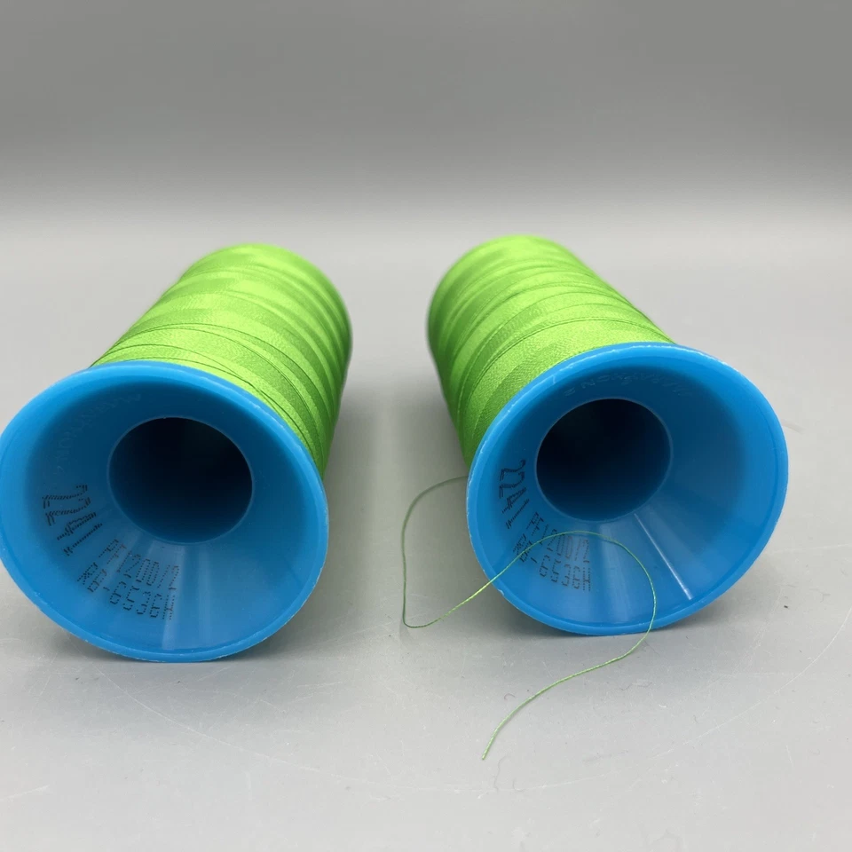 1500YD Nylon Sewing Bonded Thread Lime Green Lot Of 2 - Image 3 of 4