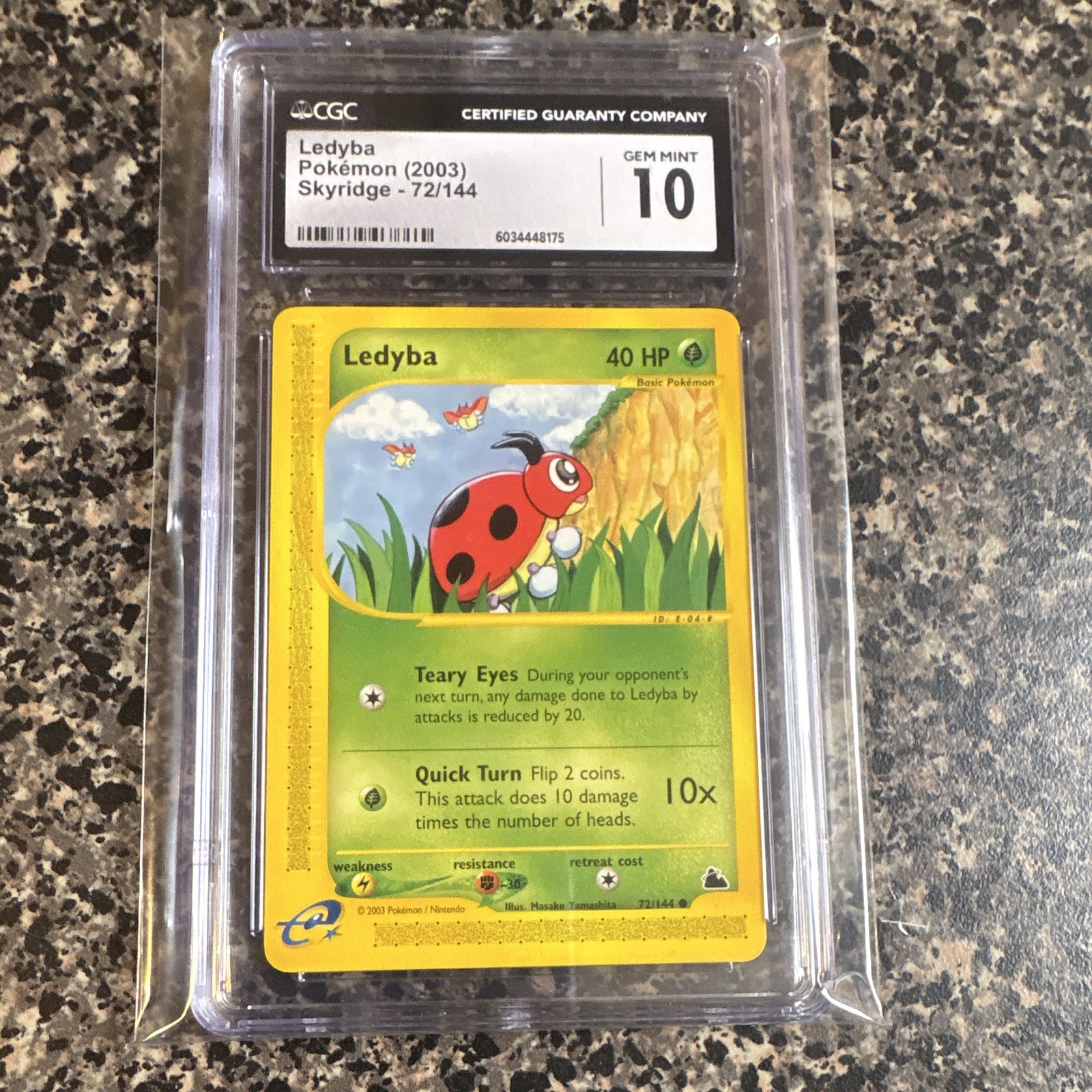 2003 Pokemon TCG Skyridge Ledyba 72/144 Regular Common English CGC 10