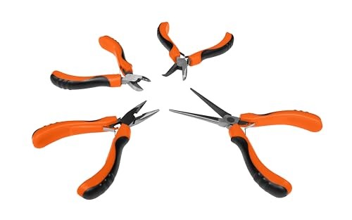 Brüder Mannesmann M10852 Jeu de 4 mini pinces de précision en acier poli