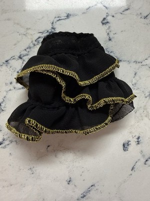 Fashion Doll Black & Gold Hemmed Mini Skirt For Bratz or Barbie