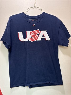 Team USA WBC World Baseball Classic Majestic T-Shirt Navy Blue