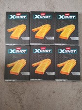 Zuru X-Shot X Shot Pro, 1 Half Clip And 1 Full Clip Clips Only LOT OF 6 NEW