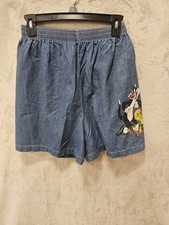 Vtg Jerry Leigh 1994 Warner Bros Looney Tunes Denim Shorts Size Medium Junior