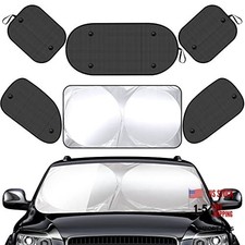 6 Pack Car Window Shades for Baby, Include Front Rear Side Sun Visor