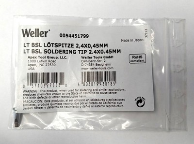 Weller 0054451799 LT BSL 2.4XO.45MM Soldering Tip Japan