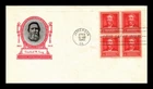 US COVER FIRST DAY OF ISSUE BLOCK OF 4 CRAWFORD W. LONG SCIENTIST