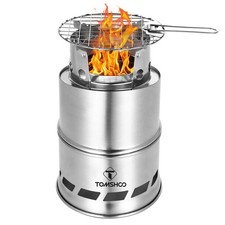 Camping Stove, Portable Folding Windproof Wood Burning Stove Compact Stainles...