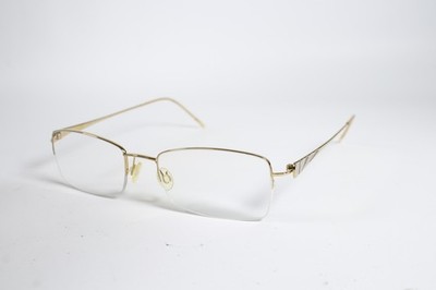 Pro Optic Brille Y44 Damen Gold C1 Halbrand Metall Brille Brillengestell 50mm