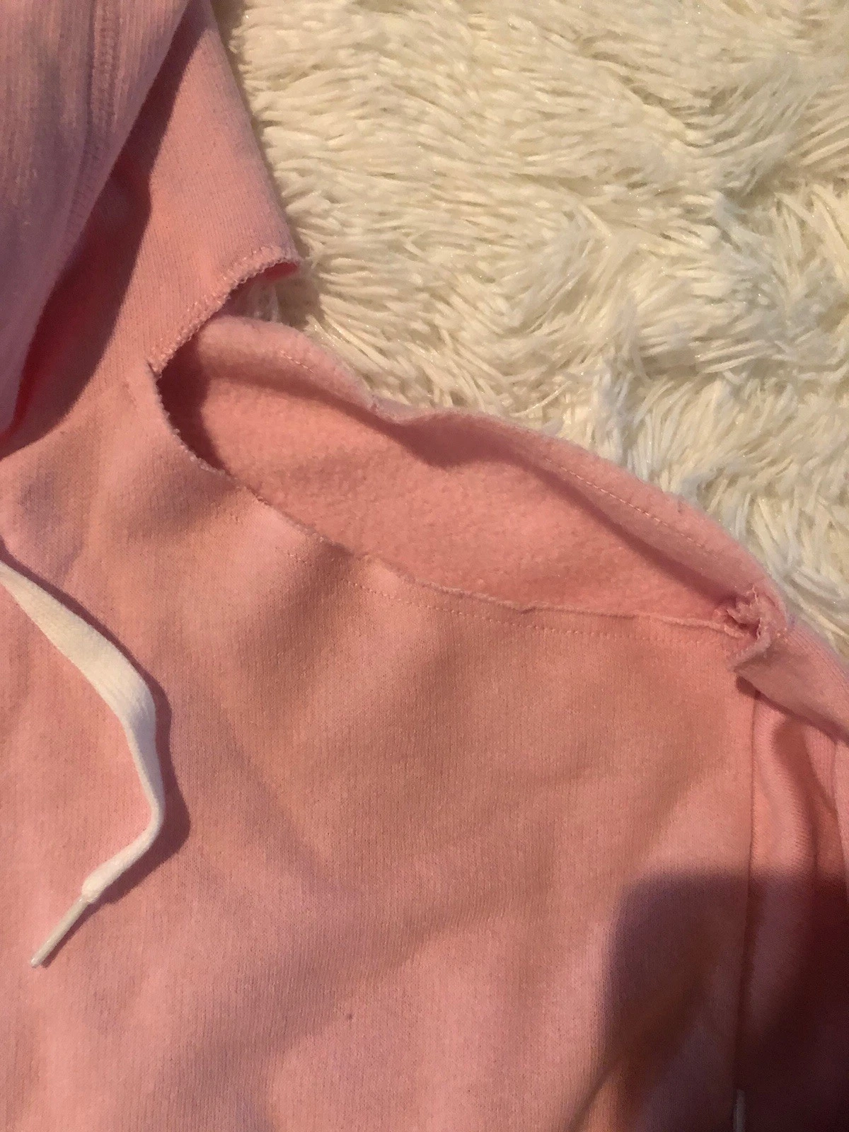 UNDERCOVER Felpa con cappuccio Victoria's Secret ROSA spalle aperte e pantaloncini abbinati XS