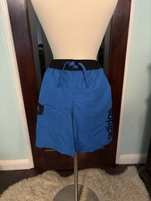 New Adidas Swimsuit Shorts Trunks Size M Boys Youth Medium 10/12 Blue 110