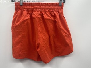 Lululemon Women’s Track That High Rise Solar Orange Lined Shorts 6