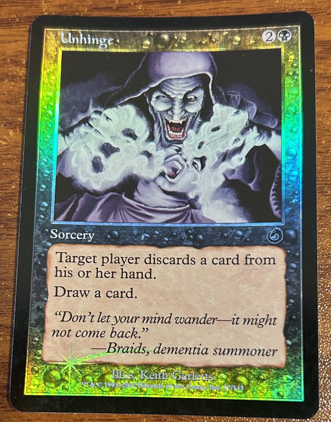 2002 MTG Wizards of the Coast Torment Foil #87/143 Unhinge