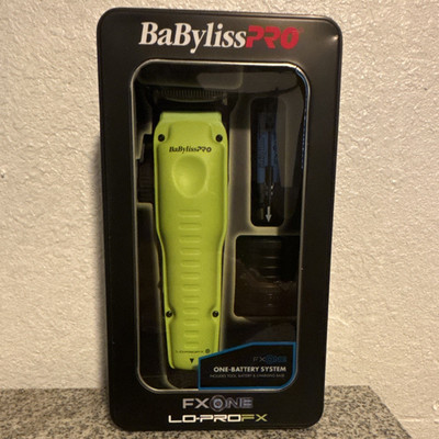 BaBylissPRO FXONE LO-PROFX Cordless Interchangeable Battery Hair Clipper, Green