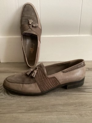 bally mens shoes size 10.5 taupe slip on loafer