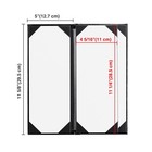 WeChef 5 Pack Menu Covers 4.25"x11" 4 View Angled Corners Wine List Restaurant — photo 8