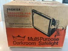 Premier Model 57 Multi Purpose Darkroom Safelight 5x7 Amber WORKING With Box