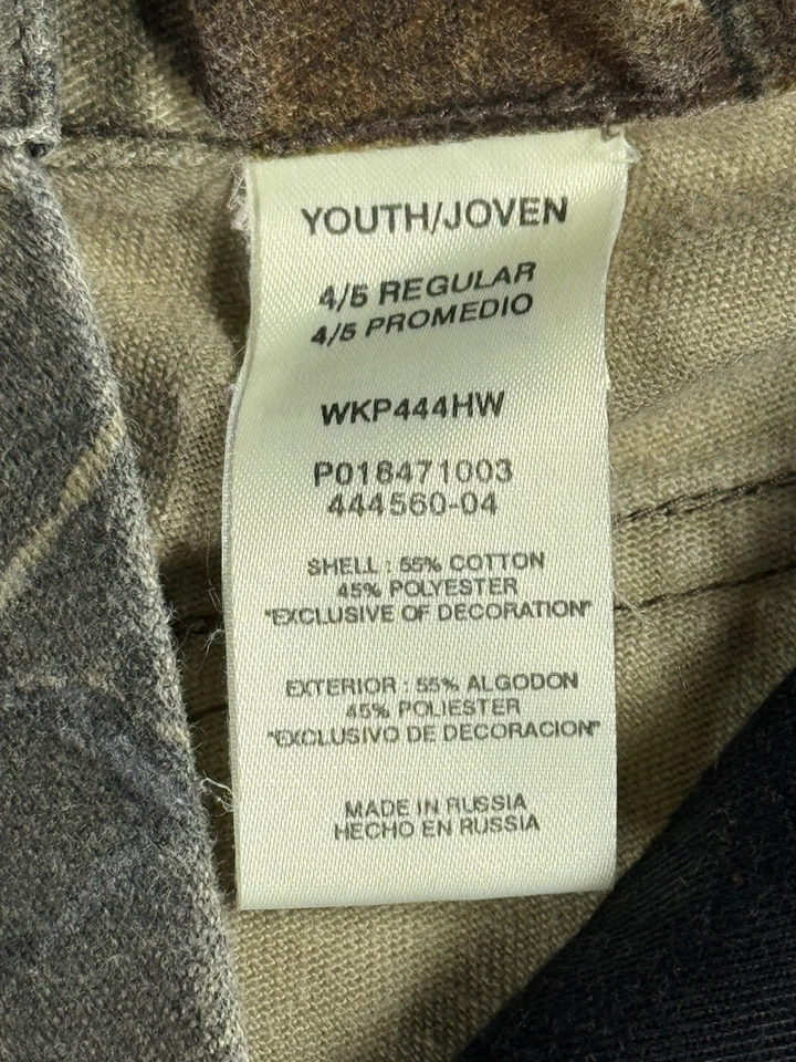 Youth Liberty Camo Hunting Cargo Pants Realthree Pattern Outdoor Gear Size 4/5 - Image 4 of 4