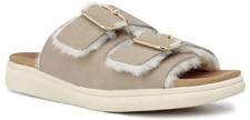 LONDON FOG Womens Lorraine Comfort Slides Double Buckle Strap Sandals sand 7