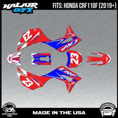 Graphics Kit for HONDA CRF110F CRF110 (2019-2024) Evader-White