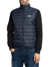 Image of EA7 Men's Chest Logo Lightweight Gilet, Blue
