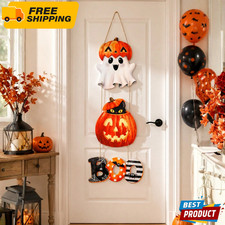 Halloween Ghost Door Hanging Decoration Pumpkin Witch Party Home Wall Decor
