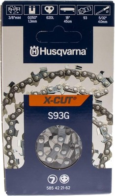Husqvarna 18'' X-CUT S93G, 3/8'' mini pitch, .050 gauge Chainsaw Chain 585422162