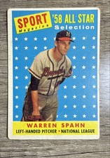 1958 Topps - Sport Magazine '58 All Star Selection Warren Spahn #494