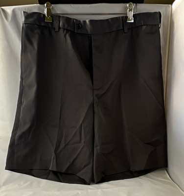 Lyle & Scott Mens Dress Shorts Graphite Flat Front 9'' Inseam Size 36 NWT
