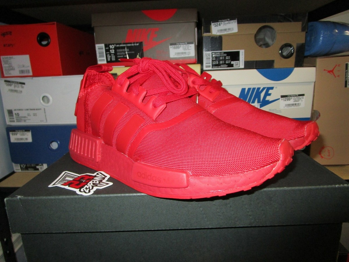 SALE ADIDAS NMD R1 FV9017 TRIPLE RED NEW MENS SZ 8.5 11 11.5