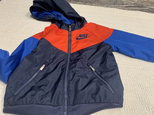 Nike Child’s Blue Red Navy Jacket Coat Small 4-5 Pockets Zip Front - Picture 22 of 22