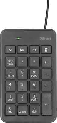 Trust 22221 Xalas USB-Zehnertastatur schwarz, 1.5m Kabel Numeric Keypad, Neu&OVP