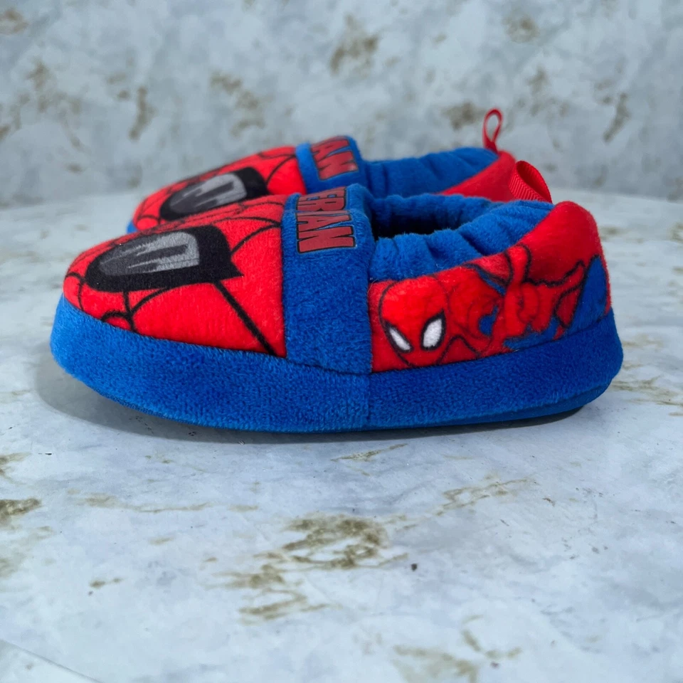 Spiderman Toddler Youth Sz 5 Shoes Red Blue Slip On Soft Bottom Comfort Slippers - Image 4 of 4
