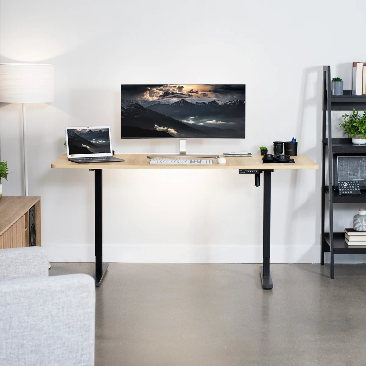 VIVO Black Electric Stand Up Desk Frame Single Motor Standing