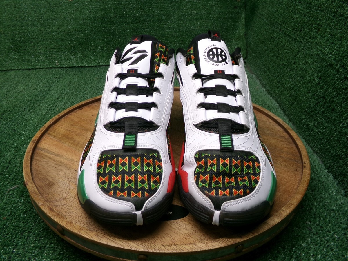 Nike Mens Jordan Luka 2 Quai 54 White Red Green Sneakers