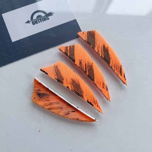 50 Pcs 2Inch Ink Painting Shield Arrow Feathers Fletches RW - Picture 14 of 19