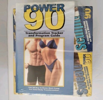Power 90 Fitness Program VHS Tape Set Beach Body In Home Boot Camp Sealed 