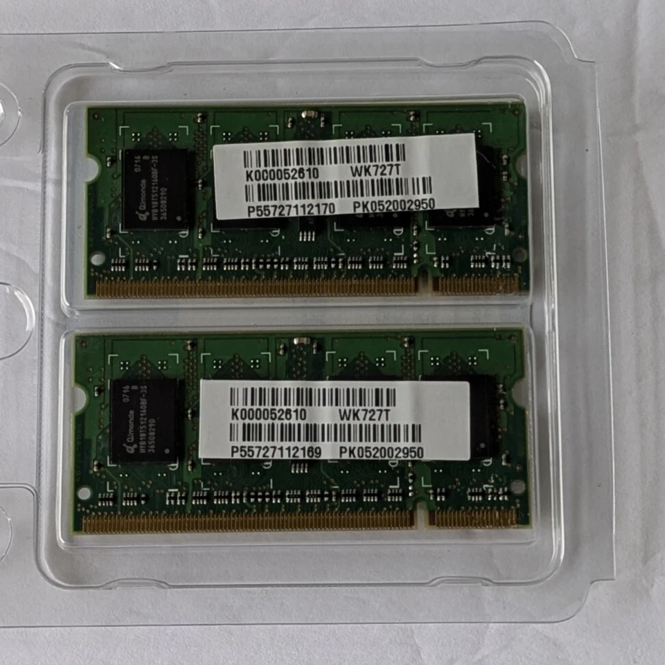Set of 2 Qimonda HYS64T64020HDL-3S-B Laptop Memory 512MB PC2-5300S-555-12-A0 - Image 4 of 4