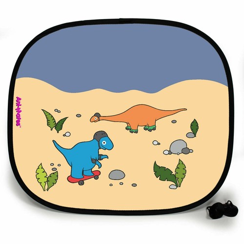 Car Sun Shade Shunshade Window Dinosaur Cartoon Visor kids blind PERSONALISED - Picture 19 of 26