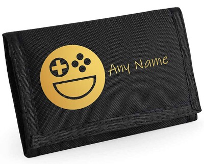 Emoticon Gaming Face Print Personalisiert Jungen Kinder Ripper Geldbörse mit Münzfach