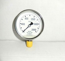 NEW Ashcroft 0-2000 PSIG Welded AISI 316 Tube  Socket Liquid Gauge