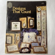 Designs by Gloria  Pat Cross Stitch Book 6 Designs That Count VTG 1978