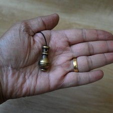 Rare vintage miniature Brass plumb bob leveling measuring carpenter tool