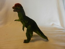Vintage 1985 Green Pachycephalosaurus Hard Skull Head Dinosaur Figurine D5 